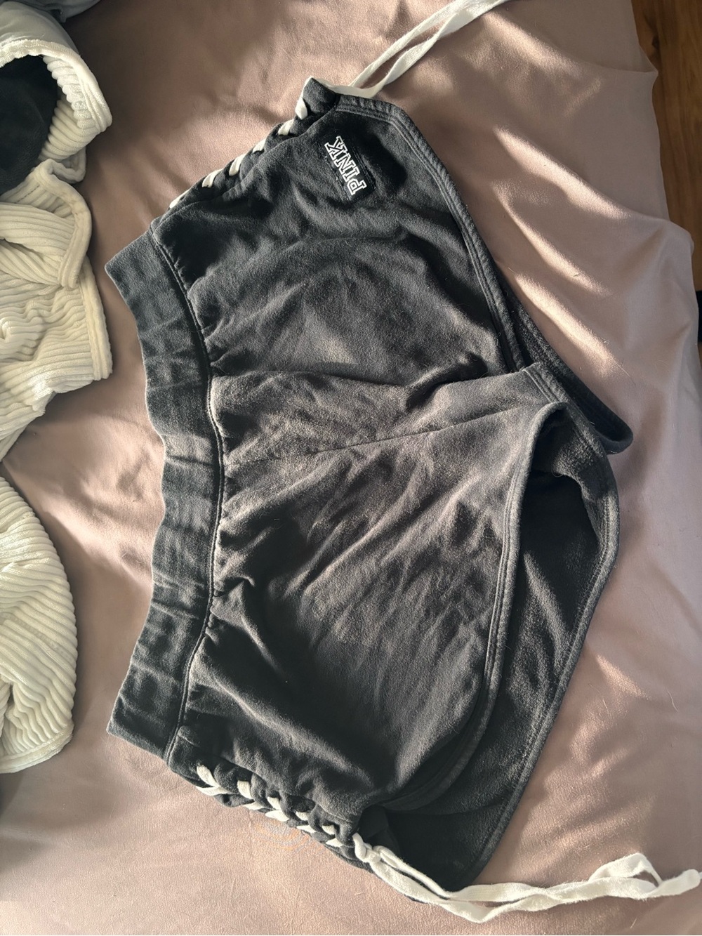 PINK Victoria's Secret Black Athletic Drawstring Shorts